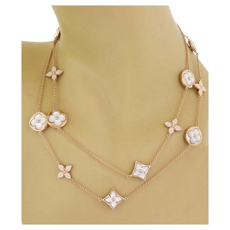 louis vuitton diamond necklace|louis vuitton blossom necklace.